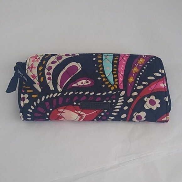 Vera Bradley Accordion Wallet, Painted Paisley - Picture 2 of 7